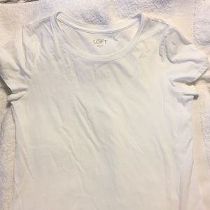 Loft 100% cotton white tee